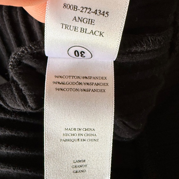 NWT Rails Angie Ribbed Midi Skirt | Women’s L | Black Stretch Knit Quiet Luxury - Picture 6 of 9